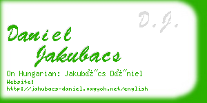 daniel jakubacs business card